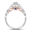 14kt Two-tone Gold Womens Round Diamond Solitaire Bridal Wedding Engagement Ring 3/4 Cttw (Certified)