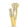 14kt Yellow Gold His & Hers Round Diamond Solitaire Matching Bridal Wedding Ring Band Set 1-1/2 Cttw