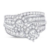 14kt White Gold Womens Round Diamond Bridal Wedding Engagement Ring Band Set 1-3/4 Cttw (Certified)