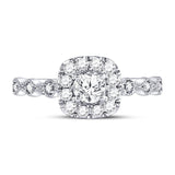 14kt Two-tone Gold Womens Round Diamond Solitaire Bridal Wedding Engagement Ring 3/4 Cttw (Certified)