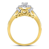 14kt Yellow Gold Womens Round Diamond Solitaire Bridal Wedding Engagement Ring 1/2 Cttw (Certified)