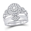 Womens Round Diamond Bridal Wedding Engagement Ring Band Set 1.00 Cttw