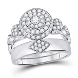 Womens Round Diamond Bridal Wedding Engagement Ring Band Set 1.00 Cttw