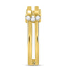 14kt Yellow Gold His & Hers Round Diamond Solitaire Matching Bridal Wedding Ring Band Set 1-1/2 Cttw