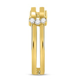 14kt Yellow Gold His & Hers Round Diamond Solitaire Matching Bridal Wedding Ring Band Set 1-1/2 Cttw