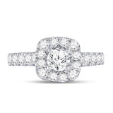 14kt White Gold Womens Round Diamond Solitaire Bridal Wedding Engagement Ring 1-1/2 Cttw (Certified)