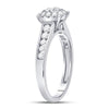 14kt White Gold Womens Round Diamond Solitaire Bridal Wedding Engagement Ring 1.00 Cttw (Certified)