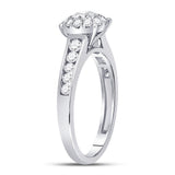 14kt White Gold Womens Round Diamond Solitaire Bridal Wedding Engagement Ring 1.00 Cttw (Certified)