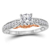14kt White Gold Womens Round Diamond Solitaire Bridal Wedding Engagement Ring 5/8 Cttw (Certified)