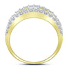 14kt Yellow Gold Womens Round Diamond Anniversary Band Ring 1.00 Cttw