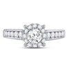 14kt White Gold Womens Round Diamond Solitaire Bridal Wedding Engagement Ring 1.00 Cttw (Certified)
