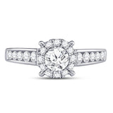 14kt White Gold Womens Round Diamond Solitaire Bridal Wedding Engagement Ring 1.00 Cttw (Certified)