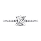 14kt White Gold Womens Round Diamond Solitaire Bridal Wedding Engagement Ring 1.00 Cttw (Certified)