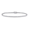 14kt White Gold Womens Round Diamond Timeless Tennis Bracelet 3.00 Cttw