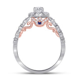 14kt Two-tone Gold Womens Round Diamond Solitaire Bridal Wedding Engagement Ring 3/4 Cttw (Certified)