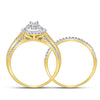 14kt Yellow Gold Womens Round Diamond Bridal Wedding Engagement Ring Band Set 1.00 Cttw (Certified)