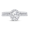 14kt White Gold Womens Oval Diamond Bridal Wedding Engagement Ring Band Set 1-1/3 Cttw (Certified)