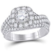 14kt Two-tone Gold Womens Round Diamond Bridal Wedding Engagement Ring Band Set 1-3/4 Cttw (Certified)