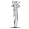 14kt White Gold Womens Round Diamond Solitaire Bridal Wedding Engagement Ring 1/3 Cttw