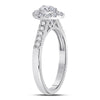 14kt White Gold Womens Pear Diamond Solitaire Bridal Wedding Engagement Ring 1/2 Cttw (Certified)