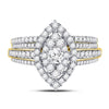 14kt Yellow Gold Womens Round Diamond Bridal Wedding Engagement Ring Band Set 1.00 Cttw (Certified)