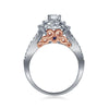 14kt Two-tone Gold Womens Round Diamond Bridal Wedding Engagement Ring Band Set 1-1/2 Cttw (Certified)