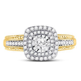 14kt Yellow Gold Womens Round Diamond Solitaire Bridal Wedding Engagement Ring 1/2 Cttw (Certified)