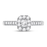 14kt White Gold Womens Emerald Diamond Solitaire Bridal Wedding Engagement Ring 1/2 Cttw (Certified)