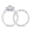 14kt White Gold Womens Marquise Diamond Bridal Wedding Engagement Ring Band Set 2.00 Cttw  (Certified)