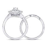 14kt White Gold Womens Marquise Diamond Bridal Wedding Engagement Ring Band Set 2.00 Cttw  (Certified)