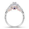 14kt Two-tone Gold Womens Round Diamond Solitaire Bridal Wedding Engagement Ring 3/4 Cttw (Certified)