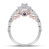 14kt Two-tone Gold Womens Round Diamond Solitaire Bridal Wedding Engagement Ring 3/4 Cttw (Certified)