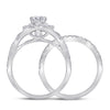 14kt White Gold Womens Round Diamond Bridal Wedding Engagement Ring Band Set 2.00 Cttw (Certified)