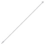 14kt White Gold Womens Round Diamond Tennis 2-stone Bracelet 3.00 Cttw