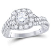 14kt Two-tone Gold Womens Round Diamond Bridal Wedding Engagement Ring Band Set 1-3/4 Cttw (Certified)