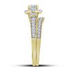 14kt Yellow Gold Womens Round Diamond Bridal Wedding Engagement Ring Band Set 1.00 Cttw