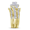 14kt Yellow Gold Womens Round Diamond Bridal Wedding Engagement Ring Band Set 2.00 Cttw (Certified)