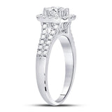 14kt White Gold Womens Emerald Diamond Solitaire Bridal Wedding Engagement Ring 1.00 Cttw (Certified)