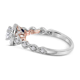 14kt Two-tone Gold Womens Round Diamond Solitaire Bridal Wedding Engagement Ring 3/4 Cttw (Certified)