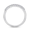 14kt White Gold Womens Round Diamond Classic Anniversary Ring 1/2 Cttw