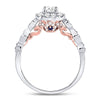 14kt Two-tone Gold Womens Round Diamond Solitaire Bridal Wedding Engagement Ring 3/4 Cttw (Certified)