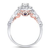 14kt Two-tone Gold Womens Round Diamond Solitaire Bridal Wedding Engagement Ring 3/4 Cttw (Certified)