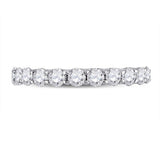 14kt White Gold Womens Round Diamond Timeless Eternity Ring 2.00 Cttw