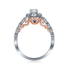 14kt Two-tone Gold Womens Round Diamond Solitaire Bridal Wedding Engagement Ring 3/4 Cttw (Certified)