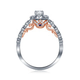 14kt Two-tone Gold Womens Round Diamond Solitaire Bridal Wedding Engagement Ring 3/4 Cttw (Certified)