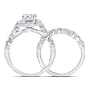 14kt White Gold Womens Round Diamond Bridal Wedding Engagement Ring Band Set 2.00 Cttw (Certified)