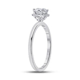 14kt White Gold Womens Round Diamond Solitaire Bridal Wedding Engagement Ring 7/8 Cttw (Certified)