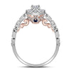 14kt Two-tone Gold Womens Round Diamond Solitaire Bridal Wedding Engagement Ring 3/4 Cttw (Certified)