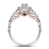 14kt Two-tone Gold Womens Round Diamond Solitaire Bridal Wedding Engagement Ring 3/4 Cttw (Certified)