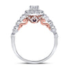 14kt Two-tone Gold Womens Round Diamond Solitaire Bridal Wedding Engagement Ring 3/4 Cttw (Certified)